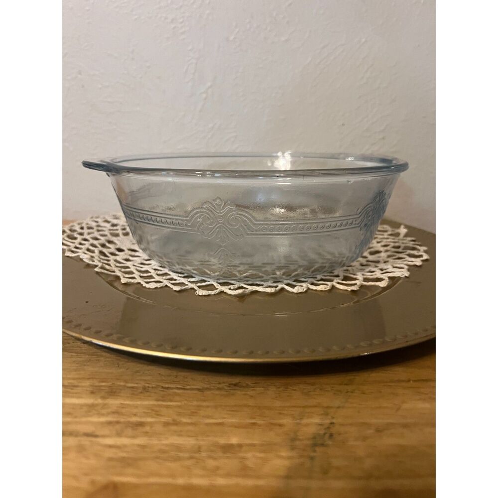 Fire-King Philbe casserole dish in the rare Sapphire Blue